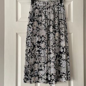 Floral silk culottes